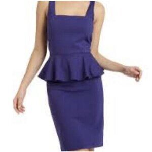 Vivienne Tam Peplum Sheath Dress Women’s Size Small Purple Blue